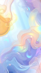 Obraz premium Vertical Prismatic Swirls with Glowing Ethereal Light
