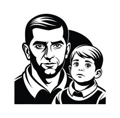 father -holding-a-child-vector-illustration-vector 