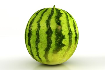 Watermelon isolated on white background. Ripe fresh Watermelon Clipping Path. Watermelon