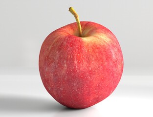 Red apple isolated on white background.