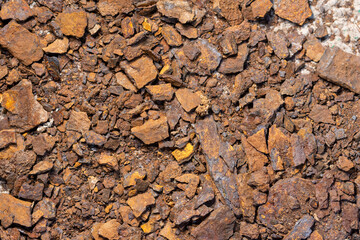 Background of rusty metal remnants