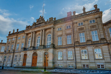 Fototapeta premium Copenhagen, the capital of Denmark, is located on the offshore islands of Zealand and Amager. It is connected to Malmo in southern Sweden via the Öresund Bridge.