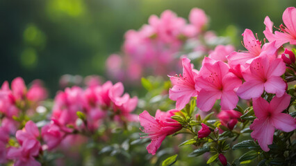 Fototapeta premium realistic illustration of a pink azalea flowers