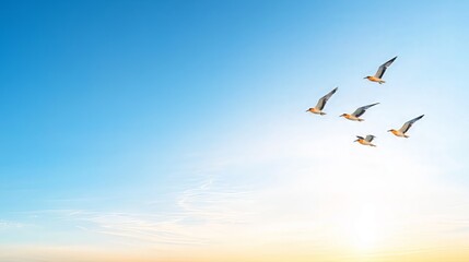Migratory birds flying over protected wetlands, highlighting the intersection of biodiversity conservation and sustainable environmental policies