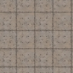 Mixed Concrete paving outdoor damaged seamless texture and background.