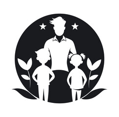 father -holding-a-child-vector-illustration-vector 