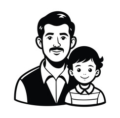 father -holding-a-child-vector-illustration-vector 