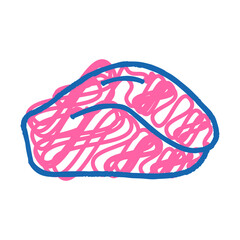 broiler Liver doodle icon sketch vector. broiler Liver sign. isolated symbol illustration
