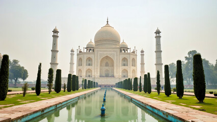 Obraz premium Taj Mahal, Agra, India. Generative AI