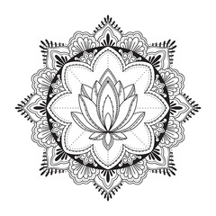 Hand drawn doodle mandalas bundle. Floral and abstract mandalas big collection for coloring book. Circle ornaments set vector illustration