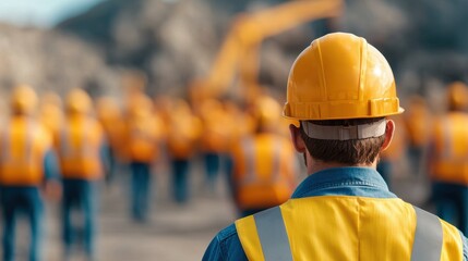 Construction Workers in Safety Gear at Job Site