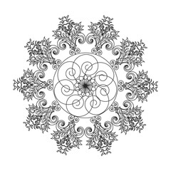 Hand drawn doodle mandalas bundle. Floral and abstract mandalas big collection for coloring book. Circle ornaments set vector illustration