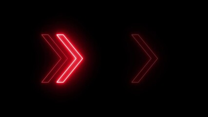 Neon arrow loading icon animation.