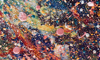 abstract background wallpaper. Modern motif visual art. Mixtures of oil paint. Trendy hand painting canvas. Wall decor and Wall art prints Idea. 3D Texture. Art object	