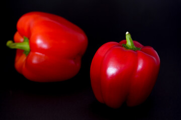 Red peppers isolated no person