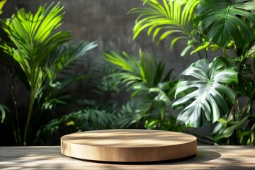 A sleek and minimalistic empty podium, perfectly designed to showcase and elevate any product in a refined presentation