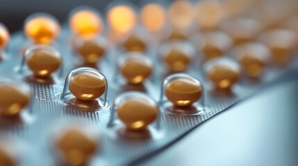 Close-up of Pills in a Blister Pack