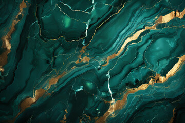 Luxurious abstract fluid art painting in alcohol ink technique,with colorful mix of paints. Imitation marble stone cut, luminous gold veins. Soft and dreamy design.