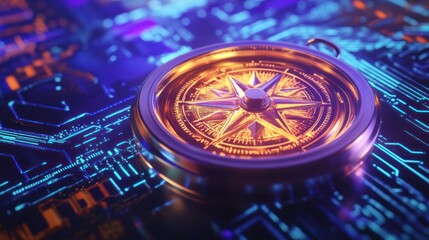 Compass on Circuit Board