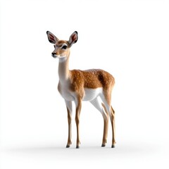 Fototapeta premium Impala on White Background in Raw Style