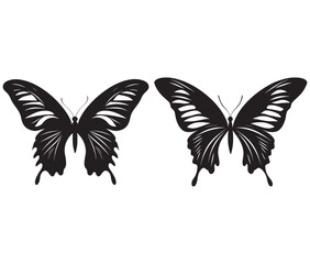 Butterfly silhouette vector, Line art butterfly, Butterfly silhouette bundle
