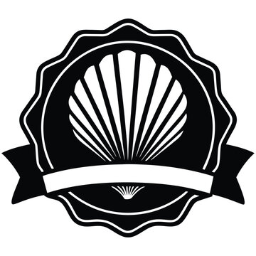 recommend clip art: Shell vector icon scallop shellfish pearl  shell logo black line icon sea shell symbol