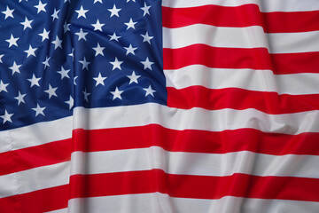 Fototapeta premium Flag of USA as background, top view