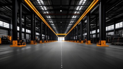 Fototapeta premium Industrial Space with Unique Lighting and Design