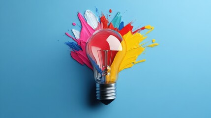 Creative Innovation Concept with Colorful Splash