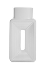 One beautiful ceramic vase isolated on white