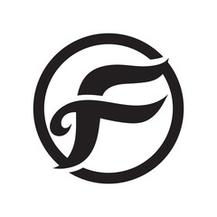 F letter logo template