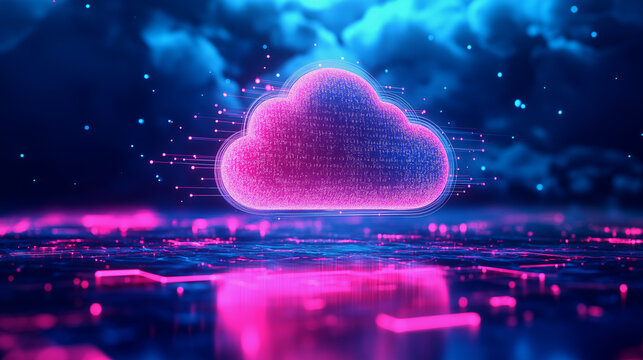 3d rendered illustration of a cloud data technology