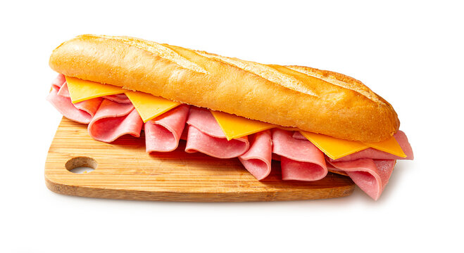 Bocadillo de mortadela y queso cheddar