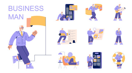 businessman. Flat Vector Illustration