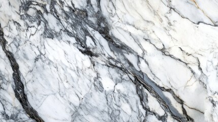 Fototapeta premium Elegant white marble surface with striking gray and black veining for design inspiration in modern interiors