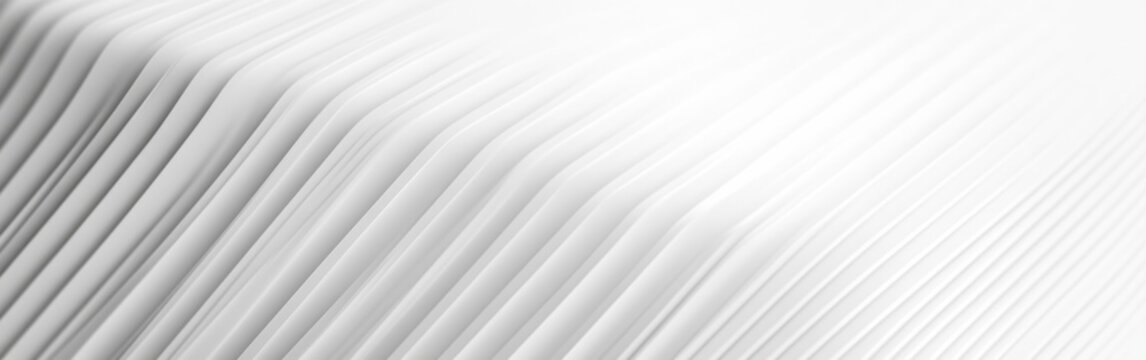 Layers of white paper create a textured effect with soft shadows and highlights in a minimalist setting