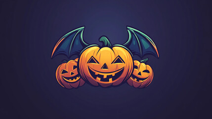 happy halloween Logo Design illustration