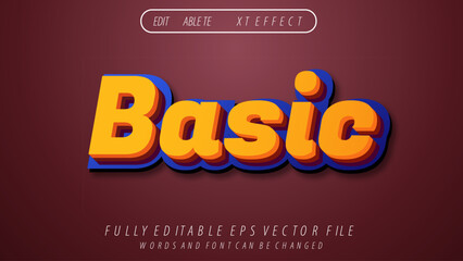 Basic editable text effect. Headline, Typography.