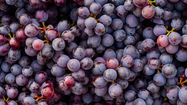 Detail of red grapes at haras de pirque winery, pirque, maipo valley, cordillera province, santiago metropolitan region, chile, south america, 
