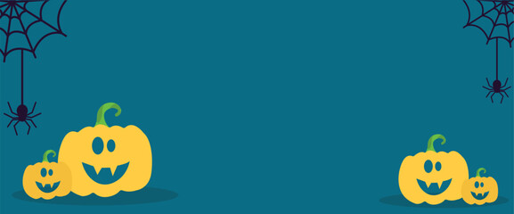 Halloween themed banners and patterns. Halloween theme vector illustration	