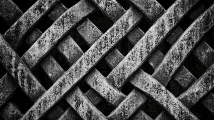  A pattern of interwoven lines forming a complex grid. 