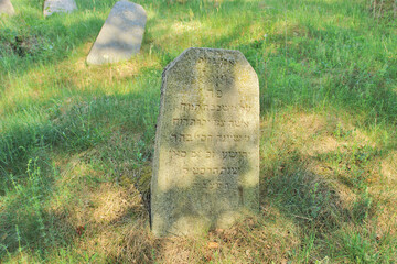 Abandoned Jewish cemetery in the Belarusian city of Rakov, Belarus
