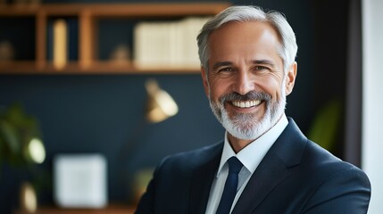 Fototapeta premium Confident Businessman in Modern Office Setting