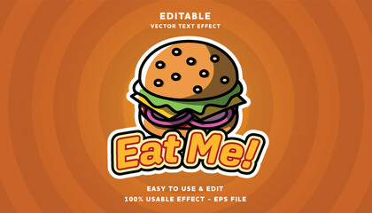 eat me editable logotype with modern and simple style