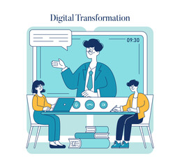 Education Trends. Flat Vector Illustration