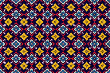 Traditional ethnic pixel art seamless pattern , Aztec tribal ornament print ,vector seamless pattern,ornament print,design for fabric,clothing,wrapping,textiles,carpet,batik,curtain,background
