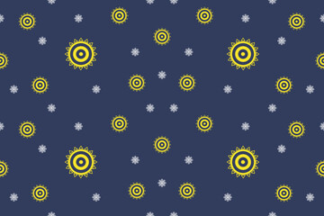 Modern art background, the sun and the snow on dark blue background,vector for decoration poster,background,website,banners,wall art