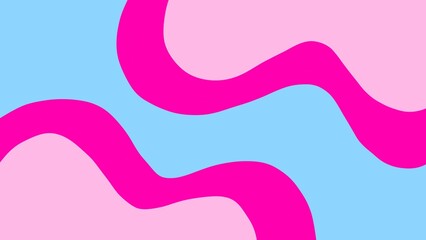 Gradient pink waves on a blue background. Suitable for presentation templates 