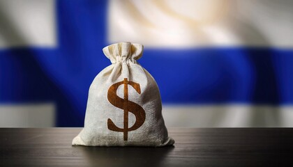 Finland's Economy Symbolized by Money Bag