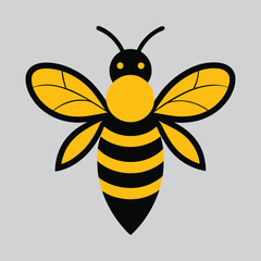 Perfect Bee Outline Vector Icon for Design Projects.